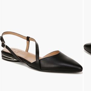 Naturalizer Hawaii Pointed Toe Black Slingback Flats